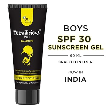 Teenilicious Boys SPF 30 Sun Screen Gel & Anti Tan Face Body Lotion, 60 ml