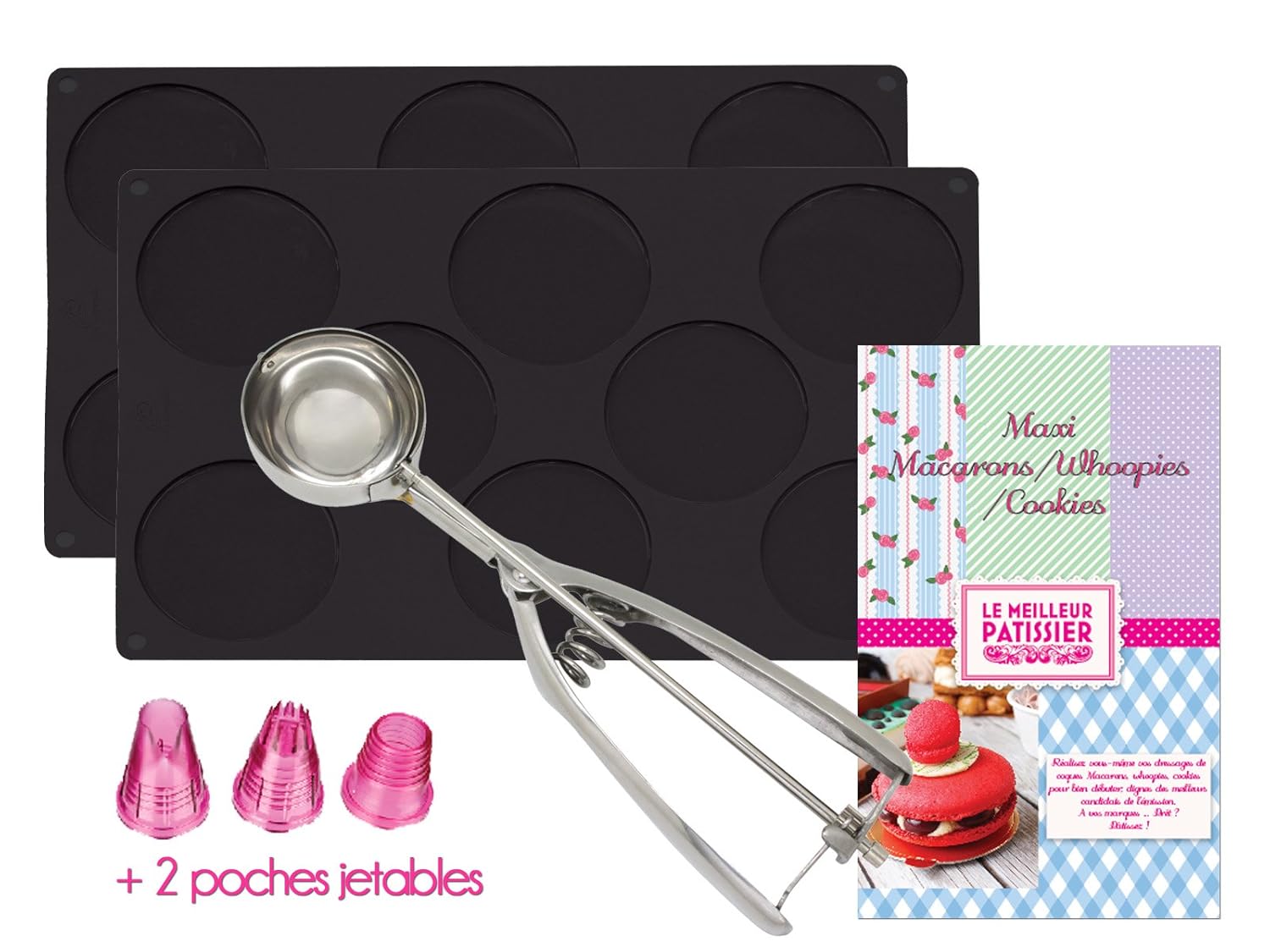 Le Meilleur Patissier Mp Kit Maxi Macarons Silicone Inox Patisserie Moules A Patisserie Napravi Rs