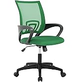 Home Office Chair Ergonomic Desk Chair Mesh Computer Chair with Lumbar Support Armrest Executive Rolling Swivel Adjustable Mid Back Task Chair for Women Adults, Green