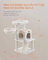 Feandrea Cat Tree Tower Widened Perch 45x30 cm Cream White PCT051T01V1 view 7