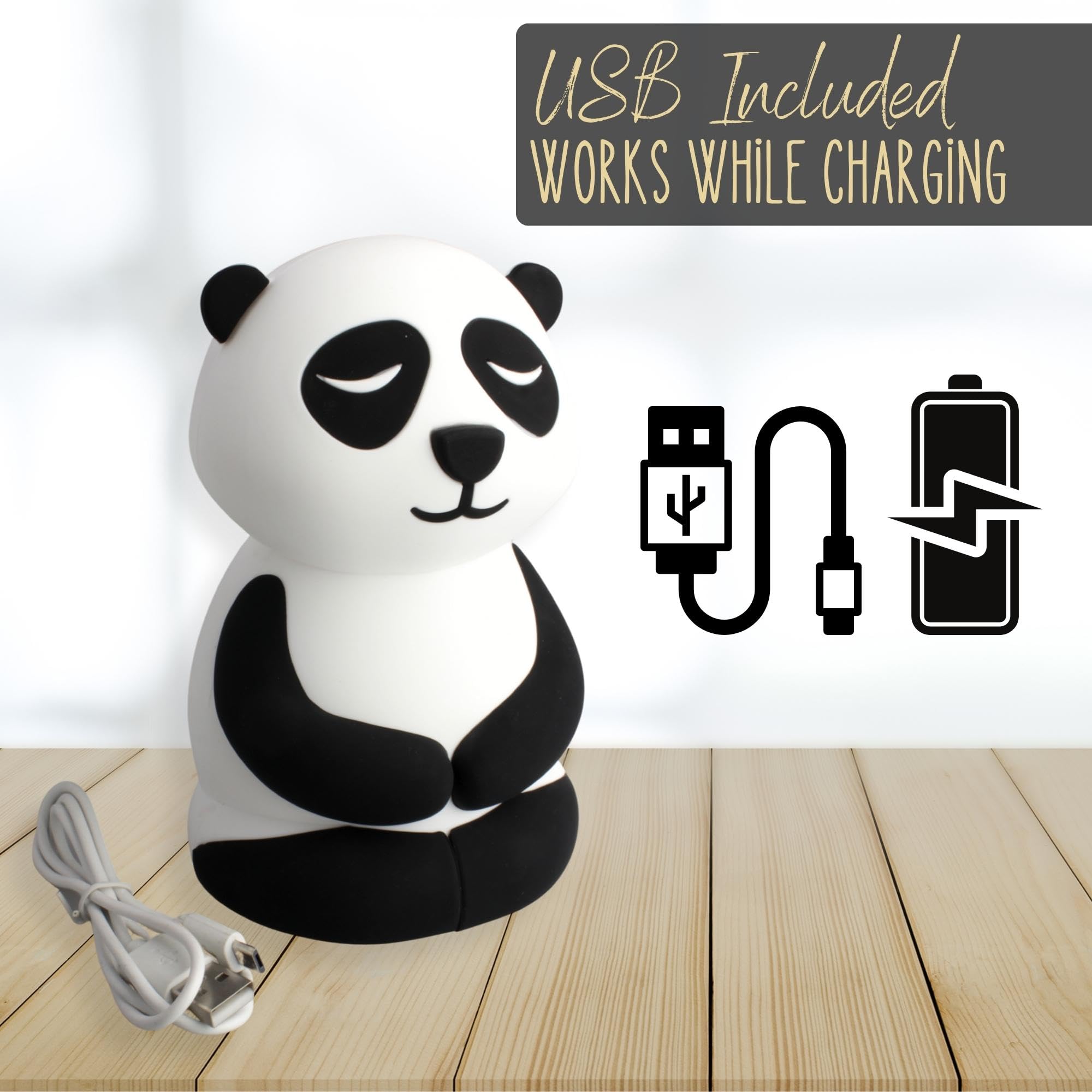 Calm Collective Peaceful Panda Breathing Trainer Light for Calming Stress, Anxiety Relief Items for ADHD, Mindfulness Meditation Tools for Depression, Great Self Care and Mental Health Gifts