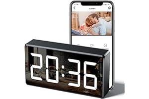 GHYREX 4K Covert Nanny Cam Clock,WiFi Small Camera Indoor Home Office WiFi Security Camera, Night Vision, Motion Detection