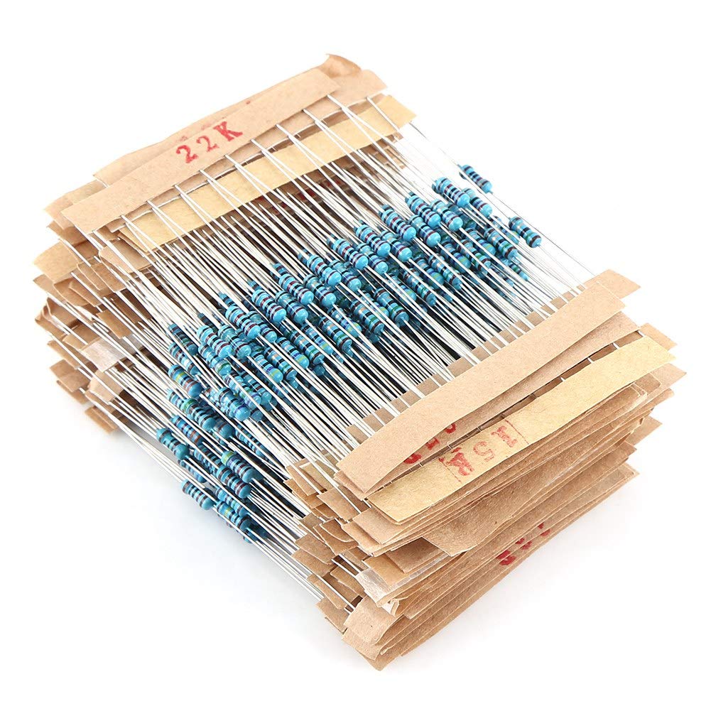 Resistors Kit, 560pcs 56 Types Metal Film Resistor Electronic Assorted Resistance Components Kit Assortment Kit Set - Consist of 56 Different Values from 1ohm to 10Mohm.