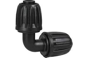 WZFLRUA 1/2 Inch Drip Irrigation Elbow Fittings (1/2" ID x 0.65" OD) - 1/2'' Drip Line Anti-Drop Barbed Lock Nut Elbow Connectors for 1/2 Inch Drip Irrigation Tubing Connection Parts for Irrigation System