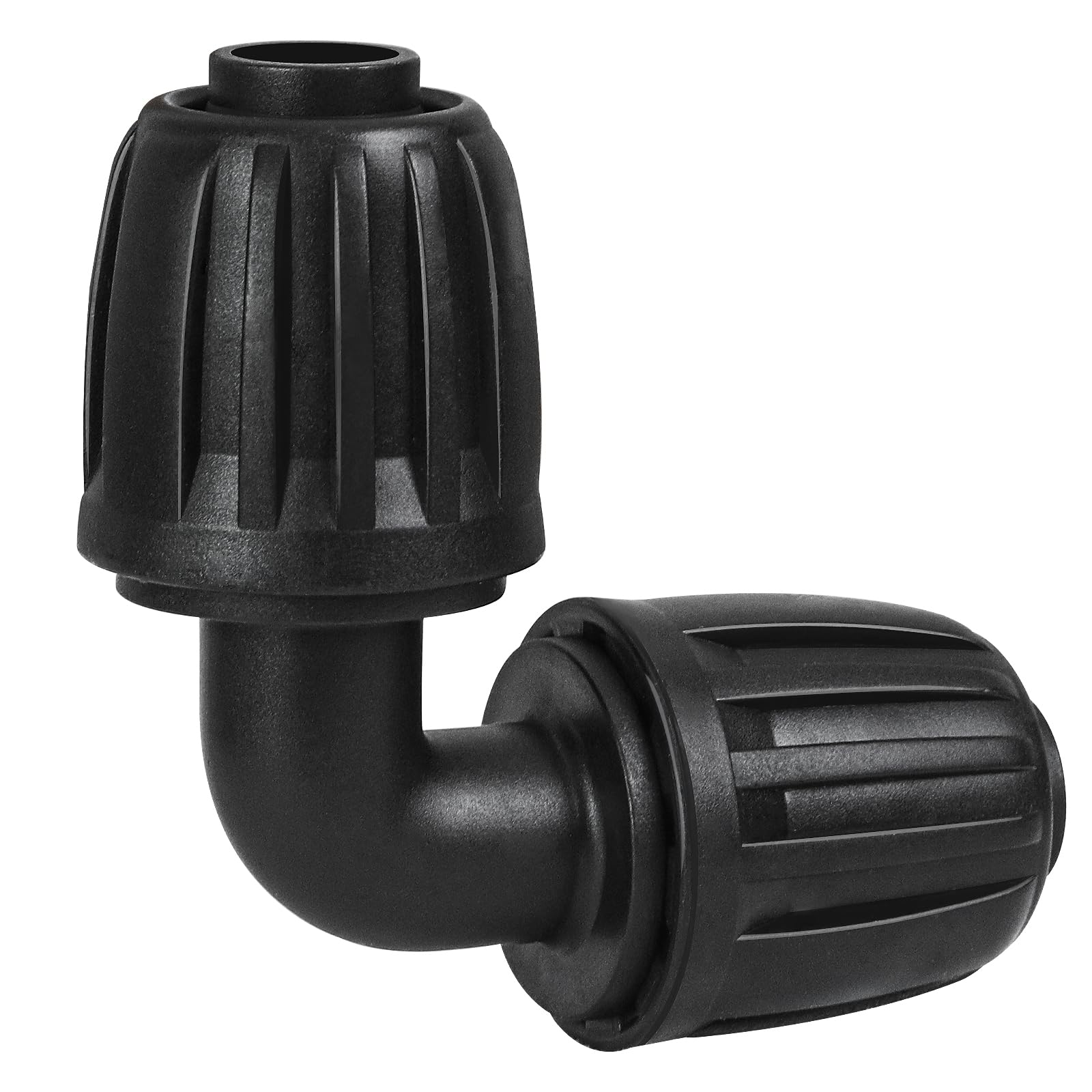 Photo 1 of 1/2 Inch Drip Irrigation Elbow Fittings (1/2" ID x 0.65" OD) - 1/2'' Drip Line Anti-Drop Barbed Lock Nut Elbow Connectors for 1/2 Inch Drip Irrigation Tubing Connection Parts for Irrigation System