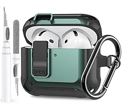 Olytop for Airpods 4 Case with Lock Clip, Rugged