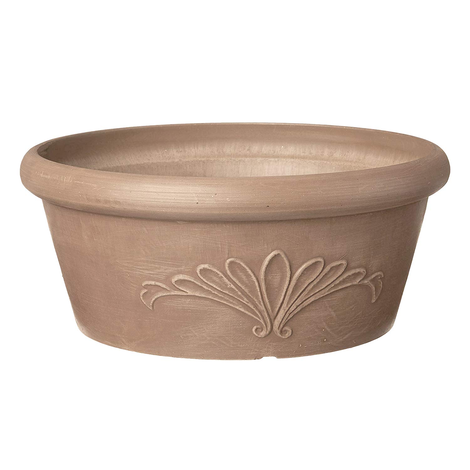 Arcadia Garden Products PSW Pot TA20TP Collection Shallow Bulb Pan Planter Dish Low Bowl for Succulents, Bonsai, Fairy Gardens, Herbs, 8-inch, Taupe