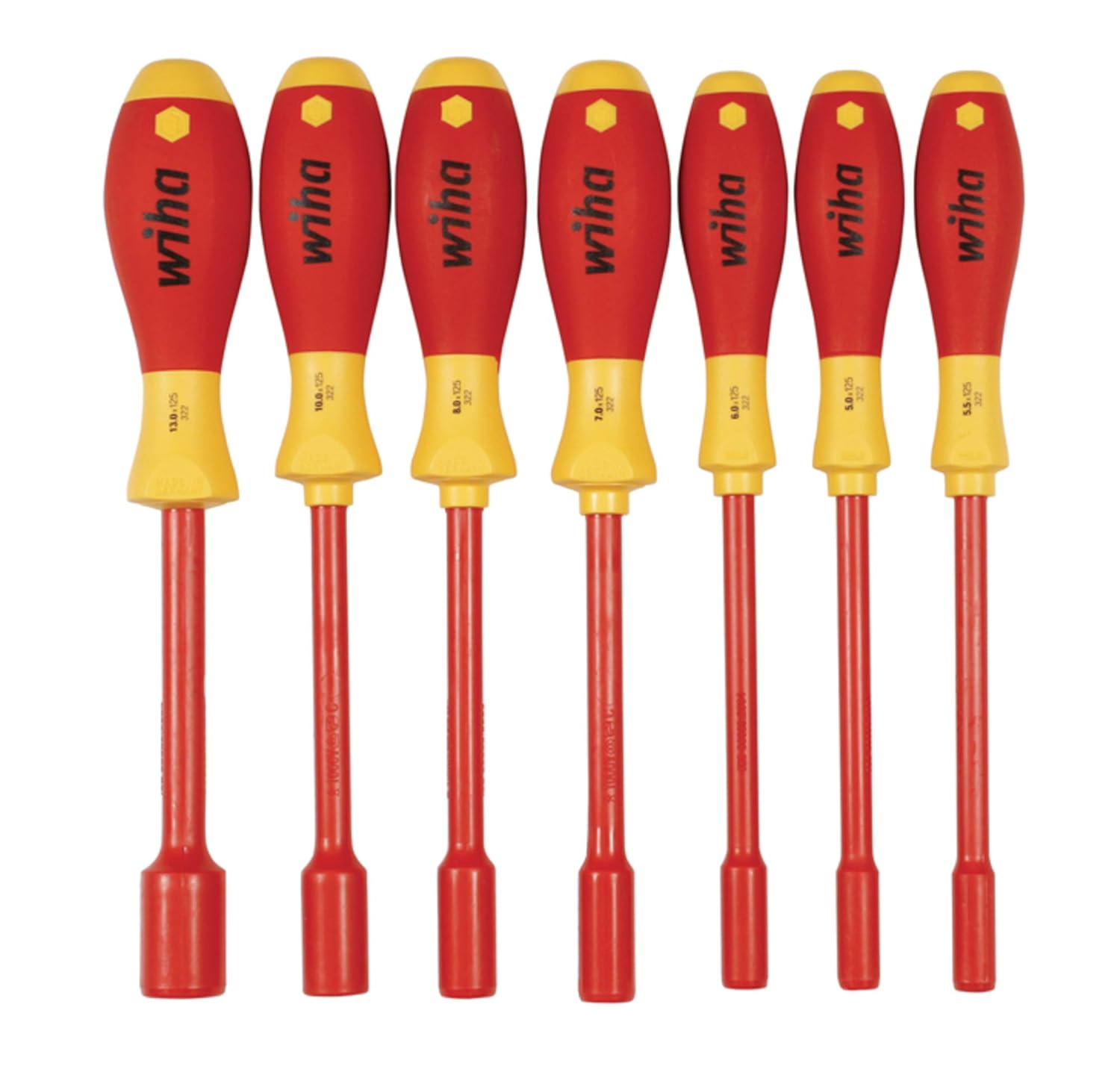 Wiha 32293 7-Piece 1000-Volt Metric Insulated Nut Driver Set: Industrial & Scientific