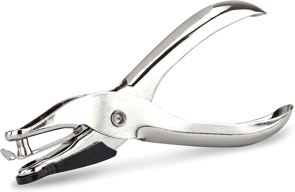 Rapesco PF25A001 Single Hole Paper Punch 10 Sheet Capacity Silver