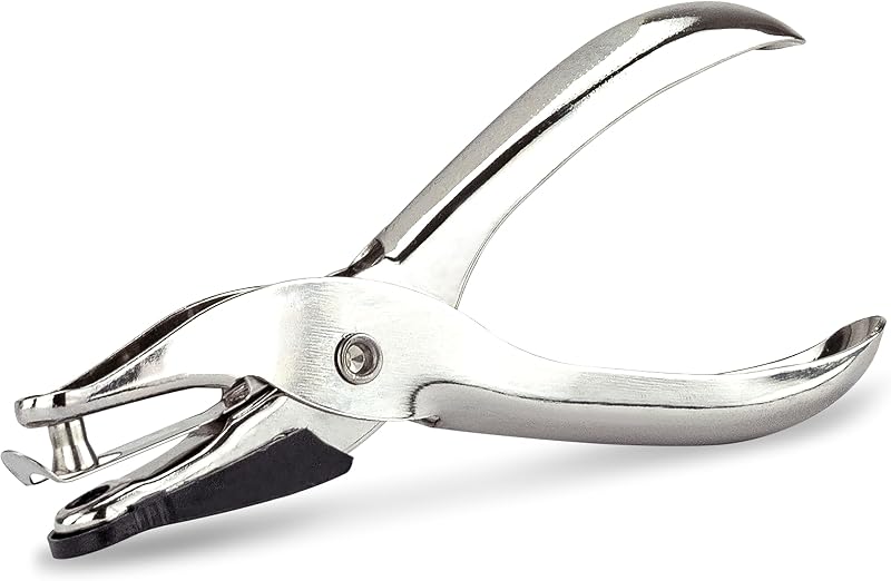 Rapesco PF25A001 Single Hole Paper Punch 10 Sheet Capacity Silver