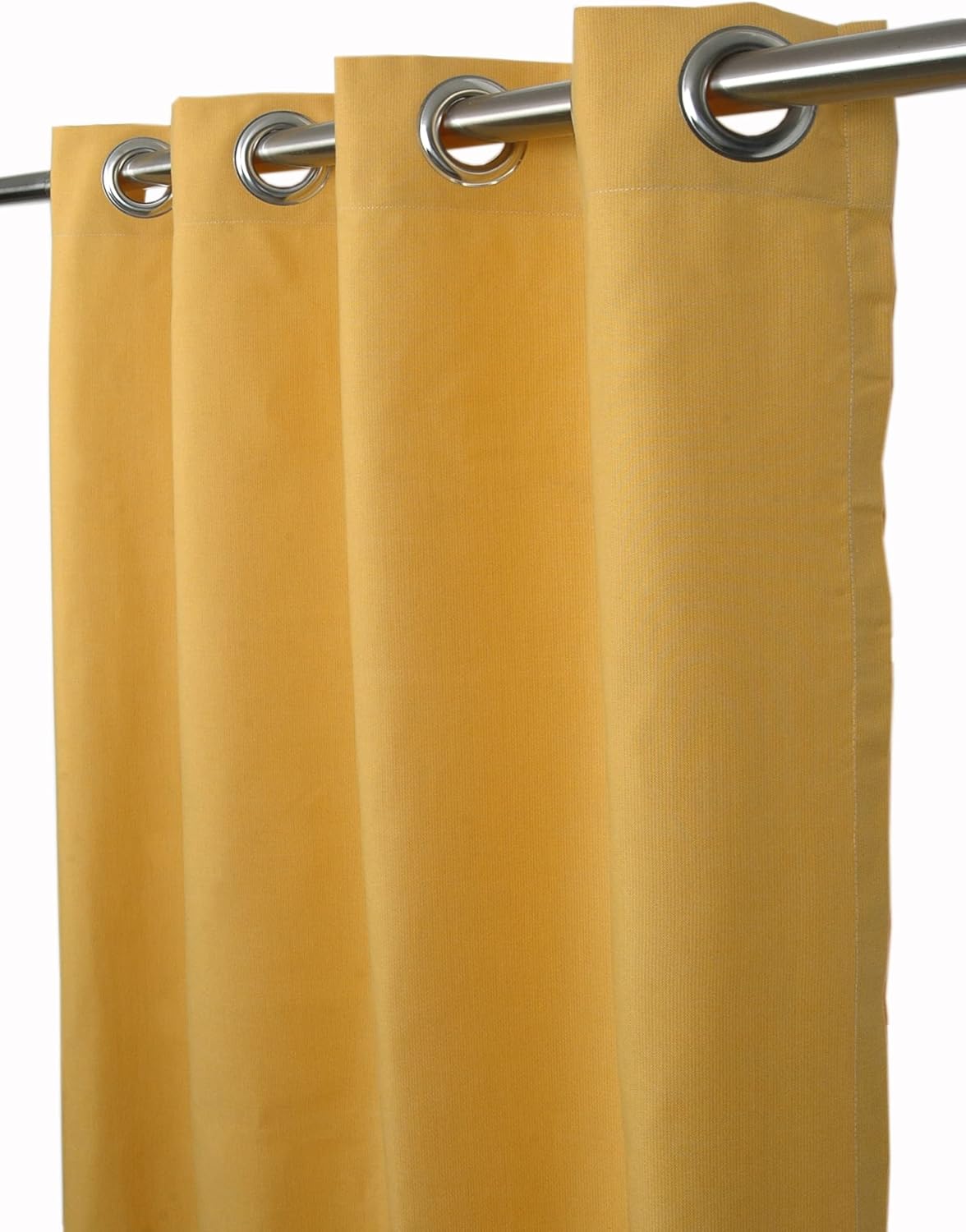 Outdoor Curtains - Outdoor/Indoor Sunbrella Curtain 96 inch x 50 inch with 8 Stainless Steel Grommets Spectrum Daffodil