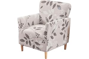 GOSTADY Printed Banquet Armchair Slipcovers Soft Chair Covers Armchair 1-Piece Stretch Chair Covers for Living Room Nonslip Outdoor Armchair CoverPets Friendly Furniture Protector,12