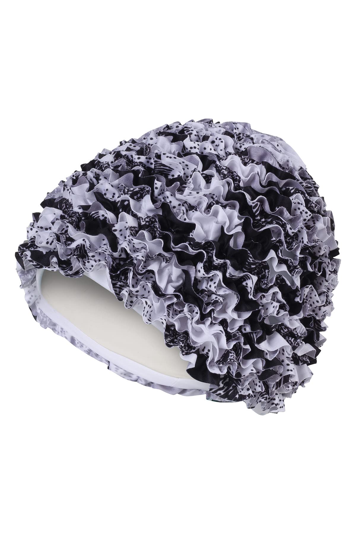 Fashy Women's Frill Swim Cap - Black/White — image 1