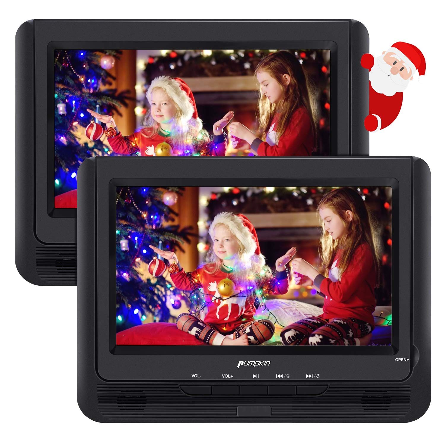 Pumpkin 9 Dual Screen Portable Dvd Player For Kids Built In 5 Hours Rechargeable Battery Support Usb Sd Card Readers Great Gifts For Kids Two Screens Play Same Movie Buy Online In Cambodia At