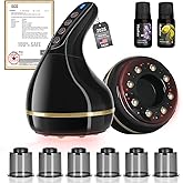 Upgrade 8-in-1 Cupping Kit for Massage Therapy【TOP.1 Germany Control System-100% Smart Massage】【Gua Sha +Red Light Therapy】【NO.1 Split Design】Cupping Set for Targeted Pain Relief,Knots (Black)
