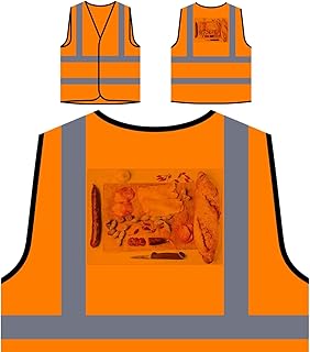 Fleisch-Fest Salami Italien New World Chef Personalisierte High Visibility Orange Sicherheitsjacke Weste b959vo