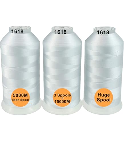 B*E様 未使用 theredthread Amazon.com: New brothread - Single Huge Spool 5000M Each Polyester