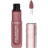 L'Oreal Paris Hyaluron Tint Lip Stain Serum, Long Lasting, Hydrating Lip Makeup Infused with Hyaluronic Acid, 635 Worth It Medium (Medium Berry Nude)