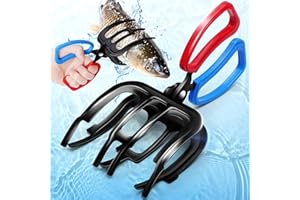 FRAMICS 3 Claw Fish Gripper Strong Grip Bite Force, 3 Teeth Fish Grippers for Fishing Durable Fish Grabber, Metal Fishing Pliers Gripper Control Clamp Waterproof Fish Grip Tackle Tool Control Forceps