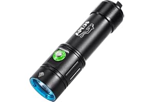 APLOS AP02 Scuba Diving Flashlight, 2500 Lumen Dive Light with 4 Modes Power Indicator, Waterproof Underwater Dive Torch with Rechargeable 5000mAh Battery & Charger