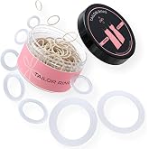 The Original Tailor Ring Cinch Clips for Women Clothing - Invisible Scarf Ring, No Sew Dress Cincher, Crop Tuck Band, 4 Sizes, Set of 8