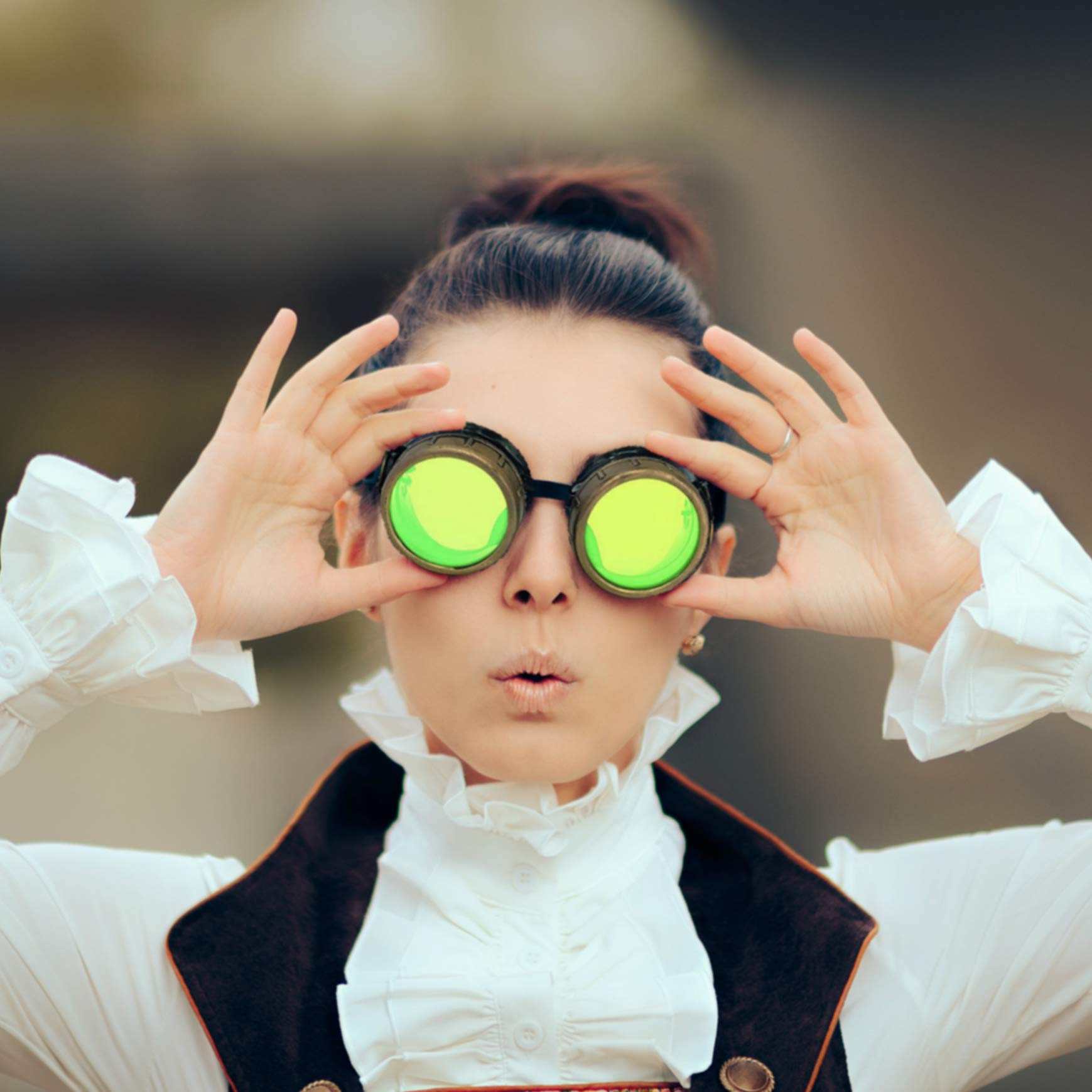 Steampunk Victorian Goggles Rave Glasses, Sleek and Stylish Industrial