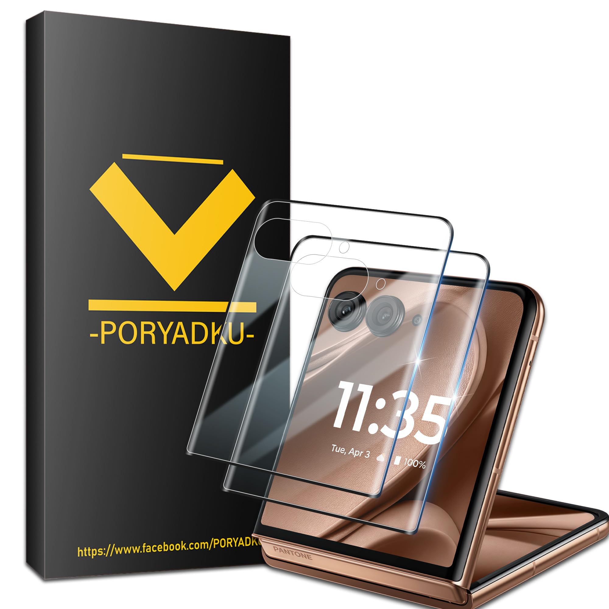 Photo 1 of [2+2 Pack] for Motorola Razr 2025 Screen Protector, Bubble-Free, Fingerprint Compatible, Anti-Scratch, Case Friendly