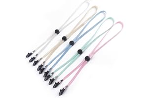 ANRANMM 5 Pieces Adjustable Hat Strap Clips Windproof Anti-Loss Cap Strap Clips Hat Chin Cord for Travel, Golfing, Fishing