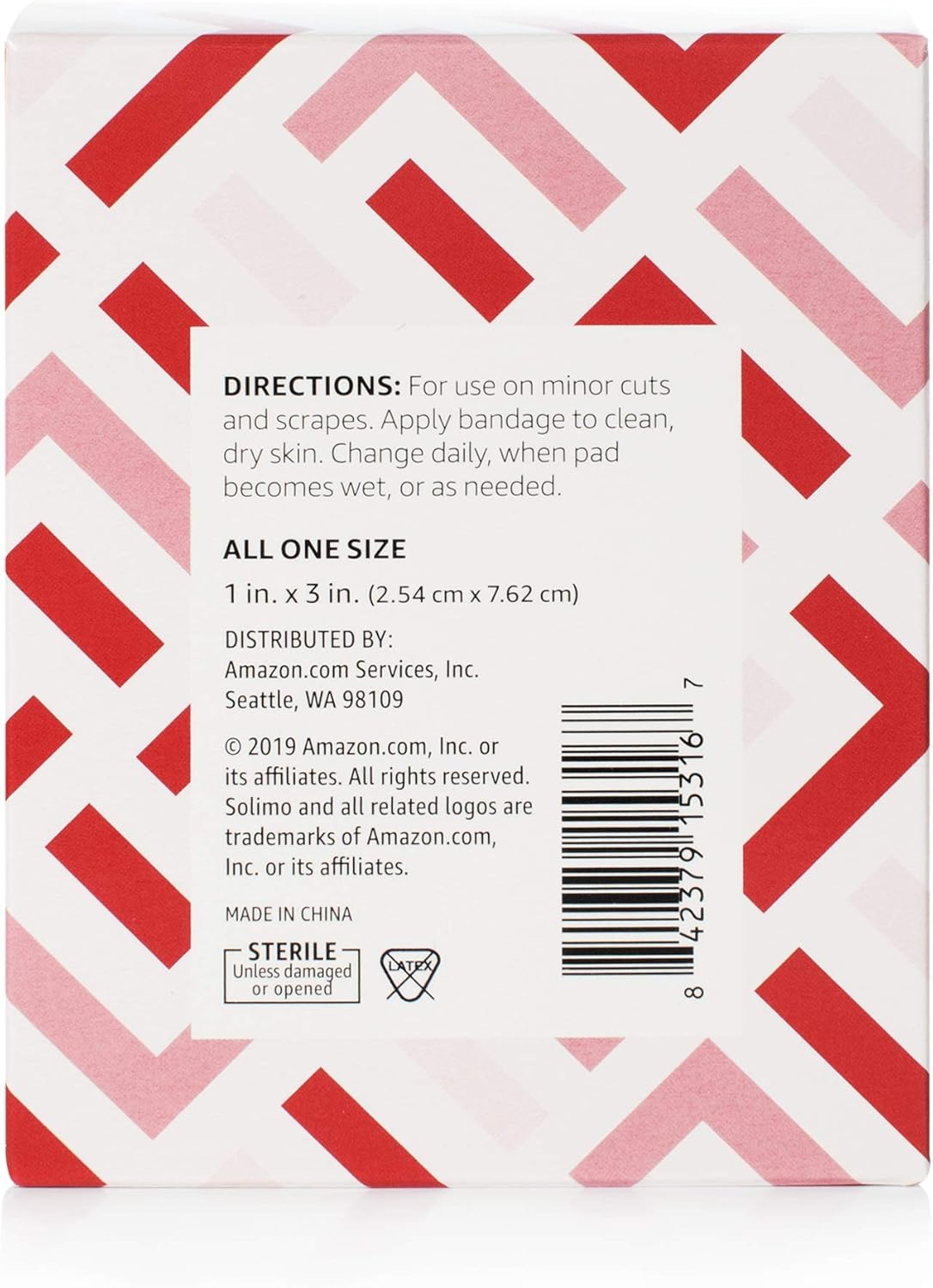  Brand - Solimo Flexible Fabric Adhesive Bandages, Assorted Sizes, 100 Count: Health & Personal Care