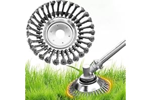 KOUJUT Indestructible Trimmer, 2024 Upgraded Indestructible Trimmer Head, 6/8/10 Inch Indestructible Weed Trimmer, Steel Edge Pro Grade Trimmer with Universal Adapter Kits (6 inch)