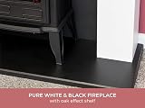 Adam Chester Fireplace Pure White Ripon Electric Stove Black 39 Inch view 3