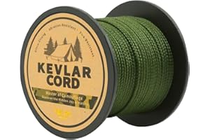 9KM DWLIFE Camo Green Kevlar Cord, High Strength, Ultralight, Abrasion Resistance for Trip Wire, Saw, Model Rocket, Hammock Tarp Ridgeline, Camping，Tactical Survival