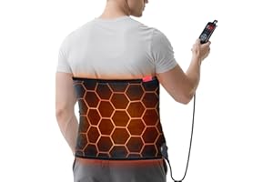 InVarme Lower Back Heating Pad: 2X Graphene Heating Pad for Back & Waist Deep Tissue Warmth - Heated Back Wrap Support for Me