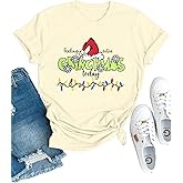Towilliamsnya Christmas Shirts for Women Funny Christmas Graphic Tees Tops Xmas Holiday Short Sleeve Blouse Tops