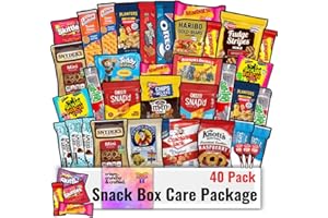 Fountain City Fulfillment Snack Box Care Package - Variety Snack Boxes for Adults, Teens & Kids - Gummy Bears, Peanuts, Cookies, Cookie Sandwiches - Snack Pack Food Gift for College, Camp, Road Trip (40 Count Snack Variety Keebler)