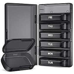 PULIV Pill Organizer with Large Capacity, Dual