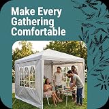 Gr8 Garden 3x3m Gazebo Tent with Removable Sides Gray Outdoor Shelter view 2