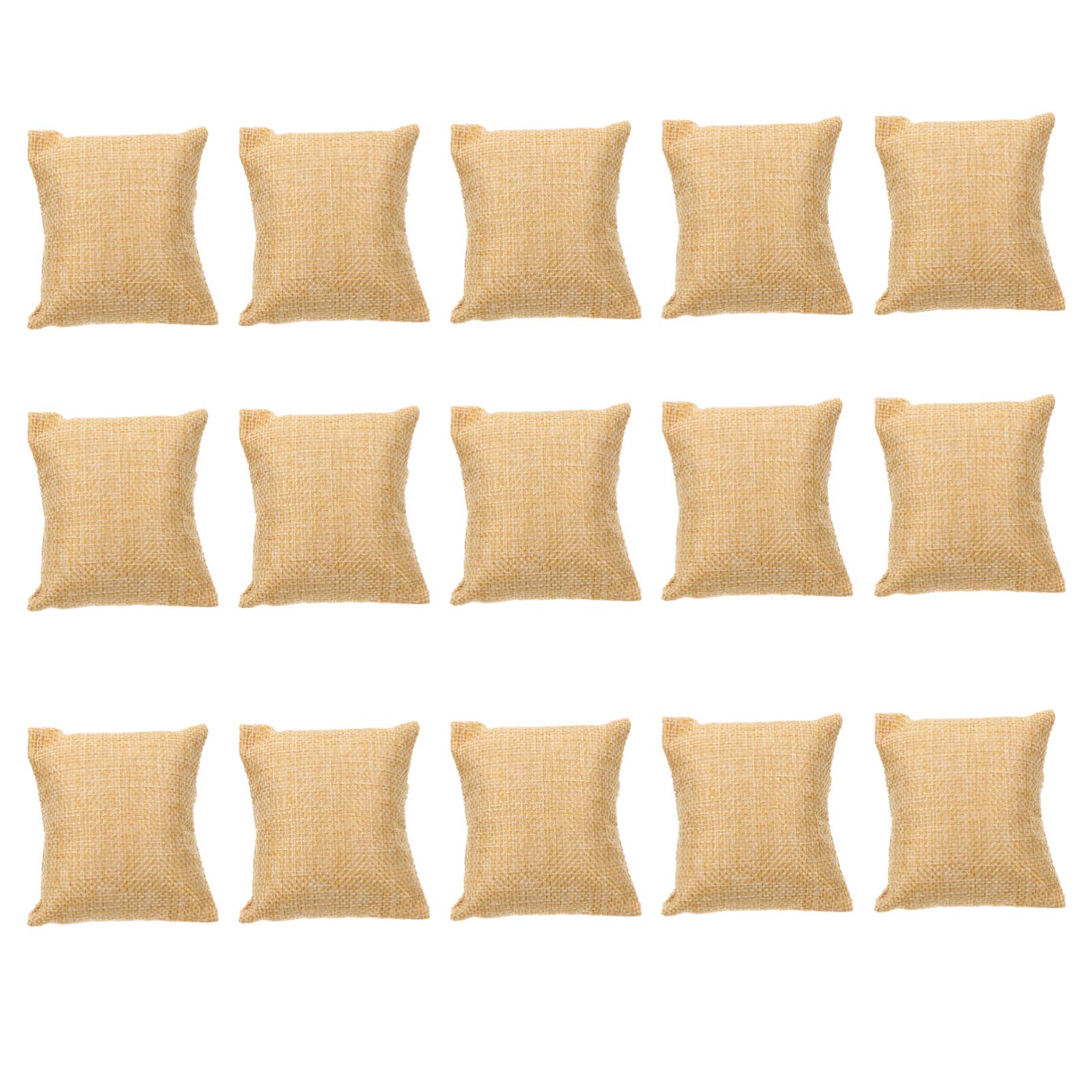 ibasenice 15Pcs Watch Display Pillows Soft Jute Cloth Bracelet Cushion for Watches Bangles Chains Retail Showcase Travel Trade Shows