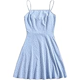 Floerns Women's Ditsy Floral High Waist Cami Short A Line Dress