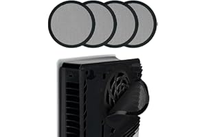 Chanvoo PS5 Slim/Pro Dust Cover Protector, 4 Pack Fan Dustproof Filter Mesh, High-Density Breathable Mesh Dust Cover for Cooling Fan, Compatible with Digital & Disc Edition (Black)