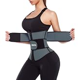 ANGOOL Neopren Waist Trainer for Women,Workout Plus Size Trimmer Belt Sauna Sweat Corset Cincher with Zipper