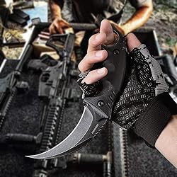 JXE JXO Claw Knife with Sheath, Durable 420HC Steel