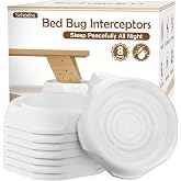 Bed Bug Interceptors, 8 Pack Bed Bug Traps, Bedbug Detector for Bed, Sofa &amp; All Furniture, 24/7 Monitor, 360&deg; Protection for Your Family, White