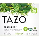 TAZO Tea Bags, Green Tea, Regenerative Organic Zen Tea, 36 Count