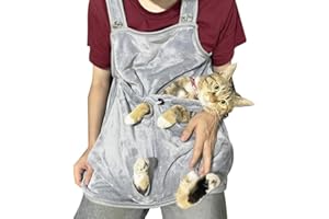 Adjustable Cat Apron Carrier with Holes, Pet Carrier Sling Bag with Sleeping Pocket, for Small Animals