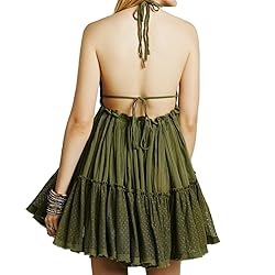 VERGOODR Women's Summer Boho Bohemian Deep V Neck