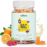 Gyumolics NAC Supplement 1000mg for Adults & 500mg for Kids, N-Acetyl Cysteine Supplement Gummies, Synergistic Antioxidant, Vegan, Sugar-Free 60 Gummies