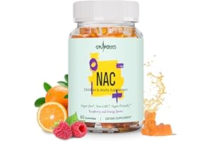 Gyumolics NAC Supplement 1000mg for Adults & 500mg for Kids, N-Acetyl Cysteine Ethyl Ester Gummies, Synergistic Antioxidant, Vegan, Sugar-Free 60 Gummies