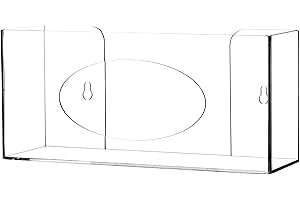 Cq acrylic Clear Wall Floating Glove Rack and Glove Box Dispenser Holder 10"x6.25"x4" Pack of 1