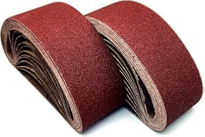 SHUTTLE GENIUS 3 x 24 Sanding Belt, 80 Grit Aluminum Oxide Sanding Belts, Sandpaper Belt For Belt Sander 3x24,18 Pack(3x24 Inch, 80 Grit)